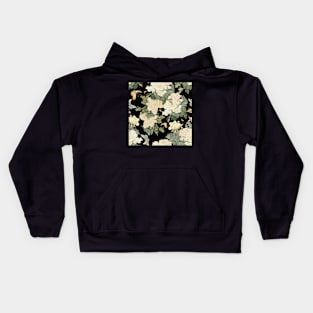 Watercolor peony flower Kids Hoodie